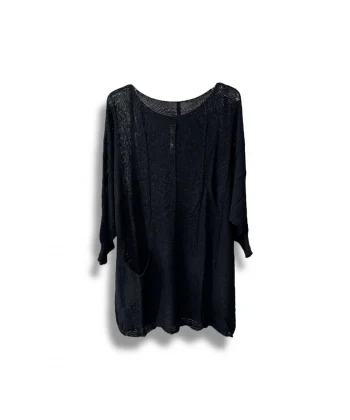 Oversize Merserize Triko Bluz | 38-52 Beden Uyumlu