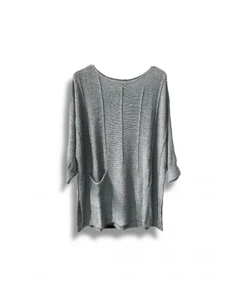 Kadın Oversize Merserize Triko Bluz | Salaş Tunik | 38-52 Beden Uyumlu