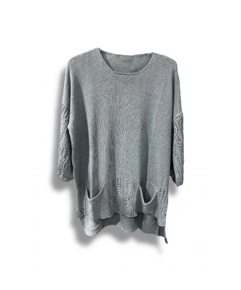 Merserize Oversize Triko Bluz – Standart Beden (38-48 Uyumlu) – Şık ve Rahat Tasarım