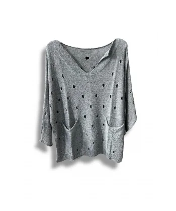 Kadın Merserize Oversize Triko Bluz – Standart Beden (38-48 Uyumlu) – Şık ve Rahat Yazlık Kazak