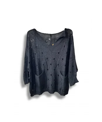 Kadın Merserize Oversize Triko Bluz – Standart Beden (38-48 Uyumlu) – Şık ve Rahat Yazlık Kazak