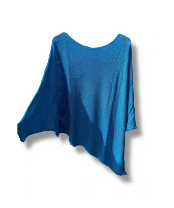 Oversize Cepli Merserize Bluz | 38-52 Beden Uyumlu Rahat Kalıp Triko