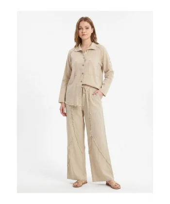 Oversize %100 Pamuk İkili Takım Salaş Kesim * Doğal Pamuklu Gömlek Pantolon Takım