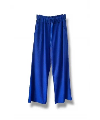 Dökümlü düz kesim bağcıklı pantolon-Yeşil