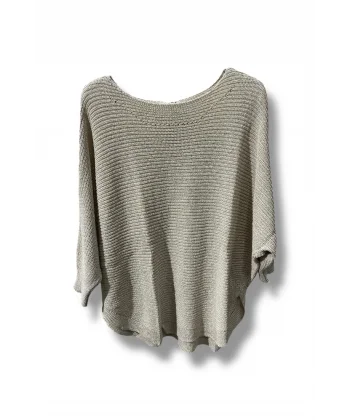 Kadın Merserize Triko Bluz Oversize Salaş Kalıp 38-52 Beden Uyumlu-Krem
