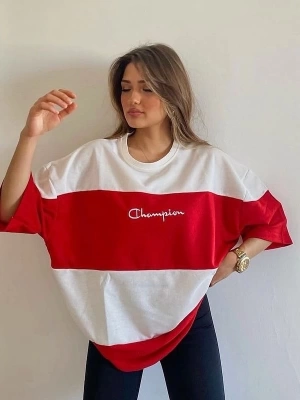 Nakış detay oversize t-shirt