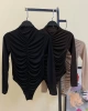 Önü büzgülü bodysuit
