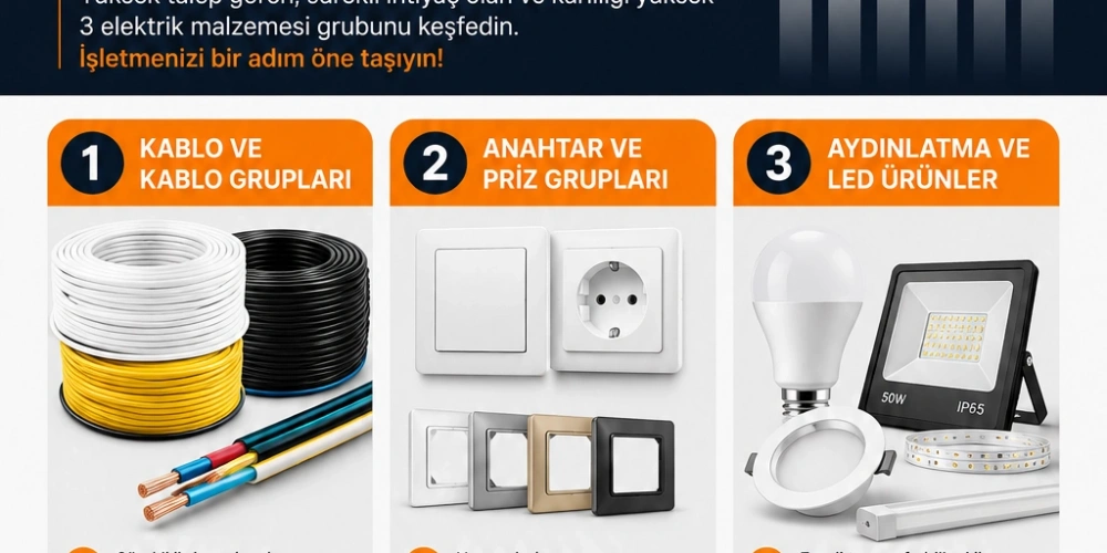 Toptan Elektrik Malzemesi Alırken En Çok Kazandıran 3 Ürün Grubu (2026 Rehberi)