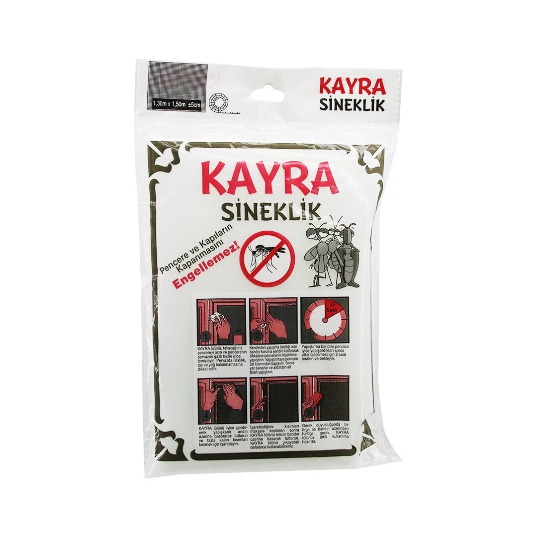 KAYRA ( ÇİFT KANAT ) ( PENCERE ) TÜL SİNEKLİK ( 130CMX150CM  ±5CM ) ( ÇİFT TARAFLI BANT ) ( BANDI )*75