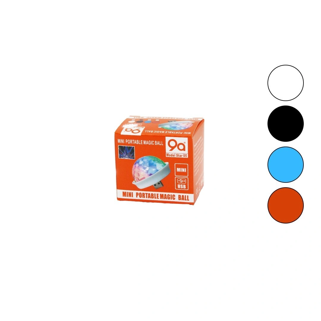 9A STAR-05 MINI PORTABLE MAGIC BALL ( USB ) DİSKO LAMBA (4W ) ( MİNİ UFO MODEL=ÇAP:5CM -- Y: 4.5CM ) ( DC-5V )*200