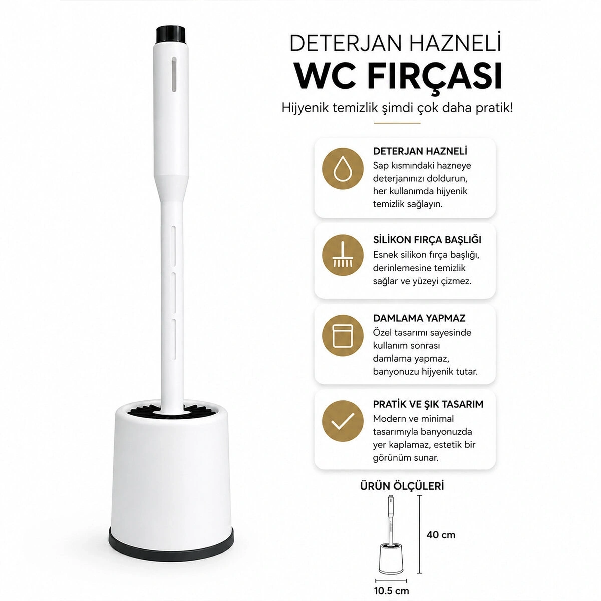 ACERO HOME-2116 ( DETERJAN HAZNELİ ) KLOZET WC FIRÇA SETİ ( SİLİKON )*12=K