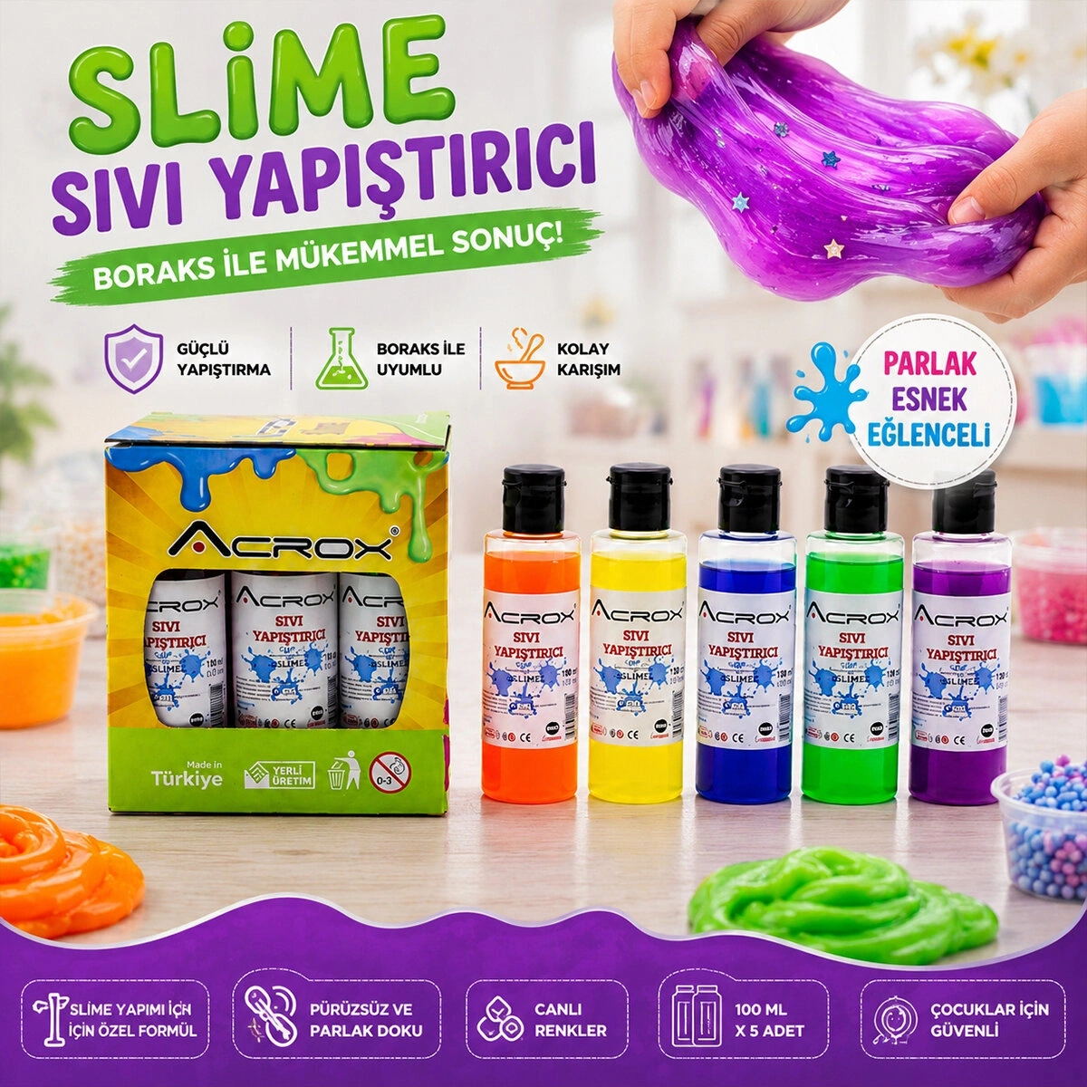 ACROX AX-848-853 ( BORAKS ) SLİME SIVI YAPIŞTIRICI*12X24