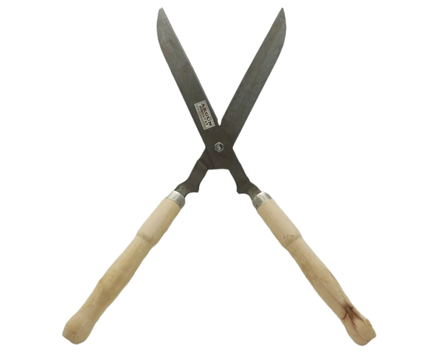 AKGÜN LÜX AHŞAP SAPLI METAL ÇİM MAKASI*45