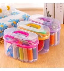 ALTINYAPRAK ÇANTALI DİKİŞ ÇEYİZ SETİ ( İPLİK & İĞNE & MAKAS& MEZURA )*85