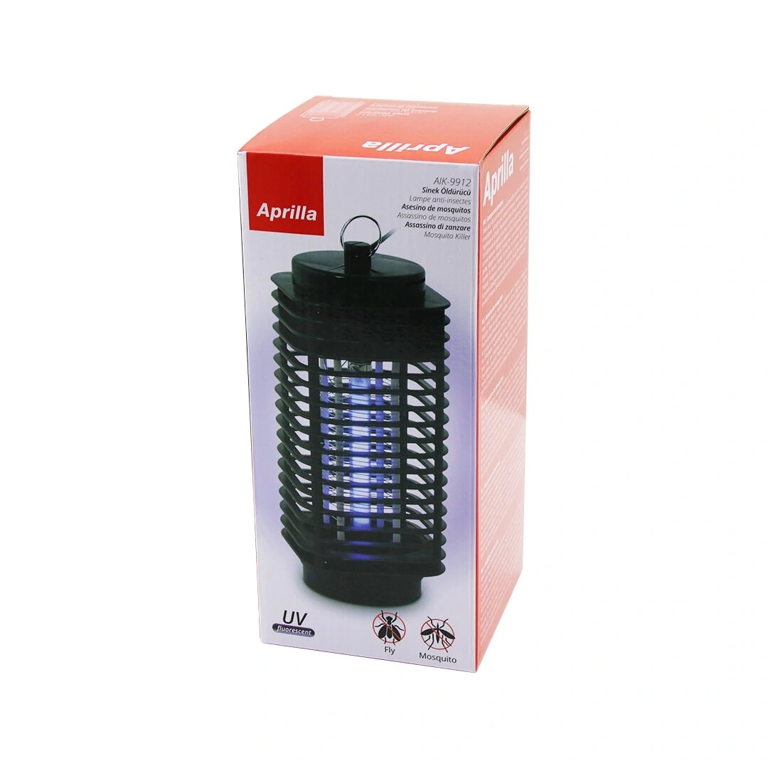 APRİLLA AIK-9912 ( FANUS MODEL ) (ELEKTRİKLİ) SİNEK ÖLDÜRÜCÜ (UVA FLORESAN) (MOR IŞIK) (3W) (METAL ASKI HALKASI) (11X11X24CM)*30