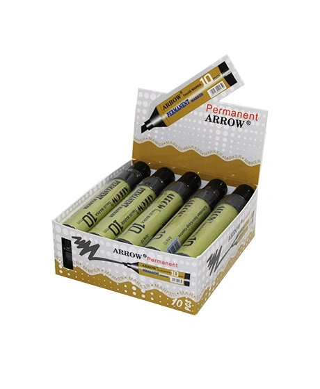 ARROW ( LUX ) ( SİYAH ) ( 10MM ) PERMANENT MARKER KOLİ KALEMİ*10X40
