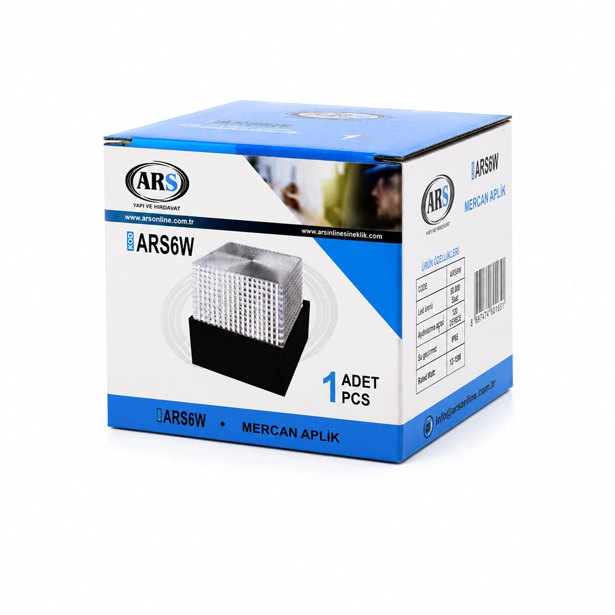 ARS-348957 ( IP66 ) ( 50.000 SAAT LED ÖMRÜ ) ( 5W ) MERCAN LED APLİK DUVAR LAMBASI*48