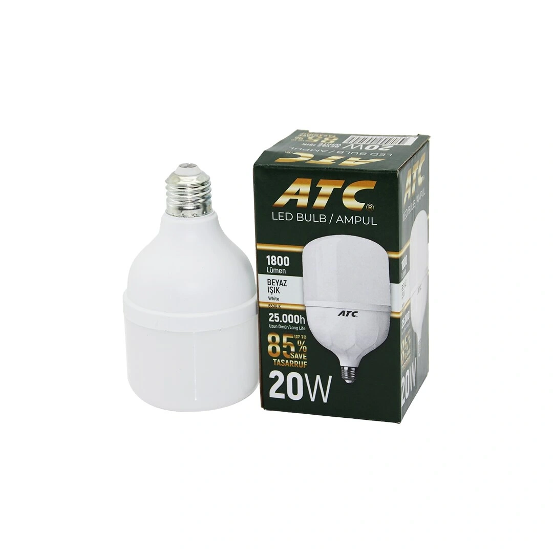 ATC-LW-( 20W ) TORCH LED BULB AMPUL ( BEYAZ & 6500K ) (E27) ( 1800 LÜMEN ) ( 25.000 SAAT ÖMÜR ) ( IŞIK AÇISI=240° ) ( IP40 )*100