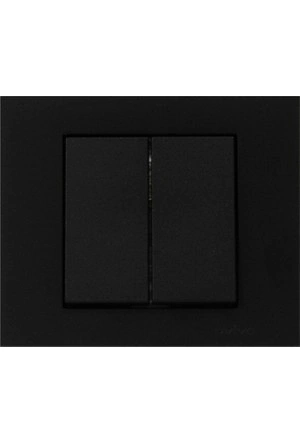 ATOM ( SİYAH ) KOMİTATÖRLÜ 2Lİ ANAHTAR PRİZ*12X10
