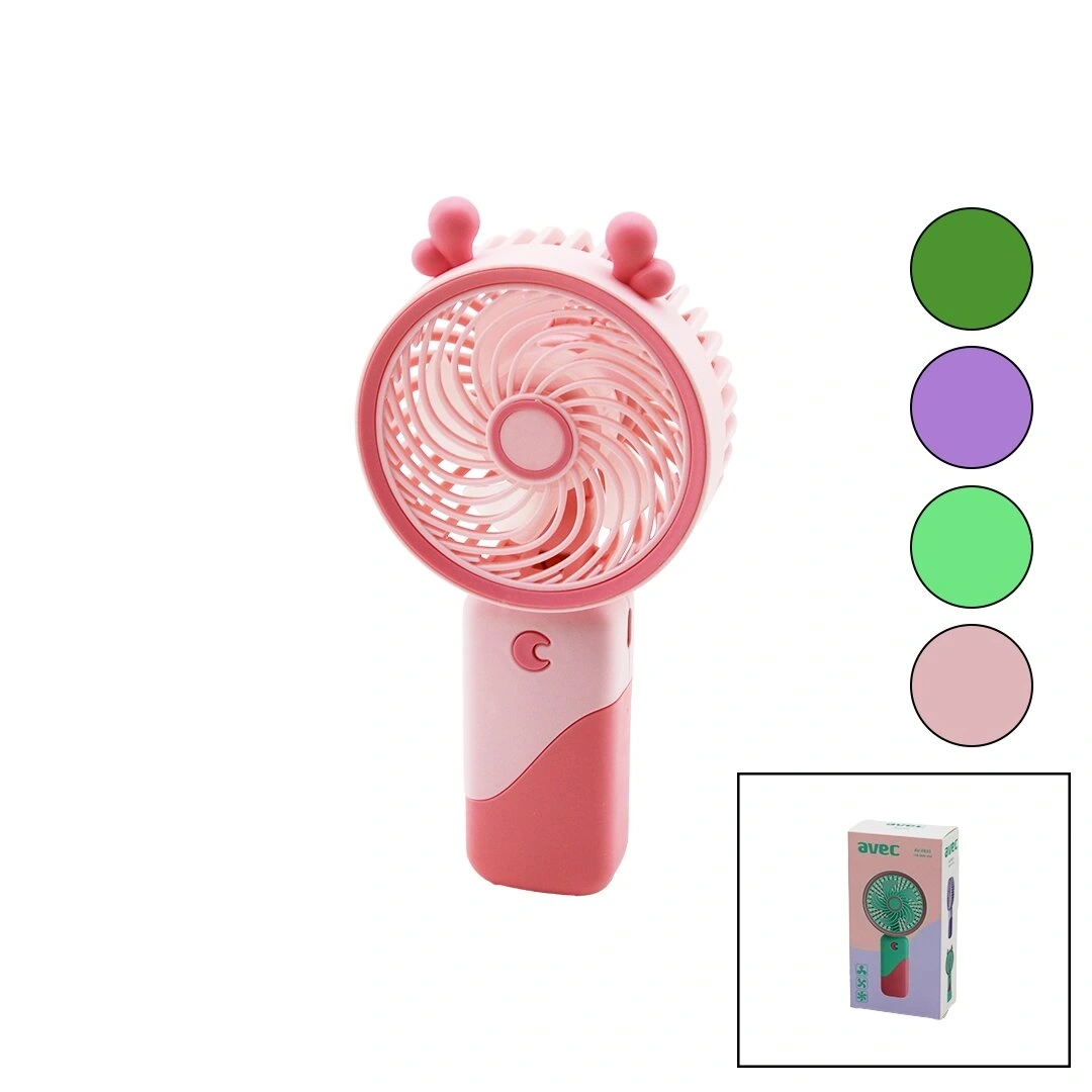 AVEC AV-F831 ( USB MİNİ FAN ) ( ÇAP=7.7CM & Y:15CM ) ( SABİT BAŞLIK=KULAKLI ) ( 3 KADEME HIZ) ( IŞIKLI ) ( LASTİK KORDON BİLEKLİK )*168