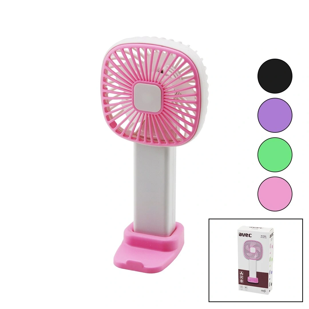 AVEC AV-F835 ( USB MİNİ FAN ) ( KARE=8X8CM & Y:16.5CM ) ( SABİT BAŞLIK ) ( 3 KADEME HIZ ) ( TELEFONLUKLU AYAK APARAT )*144