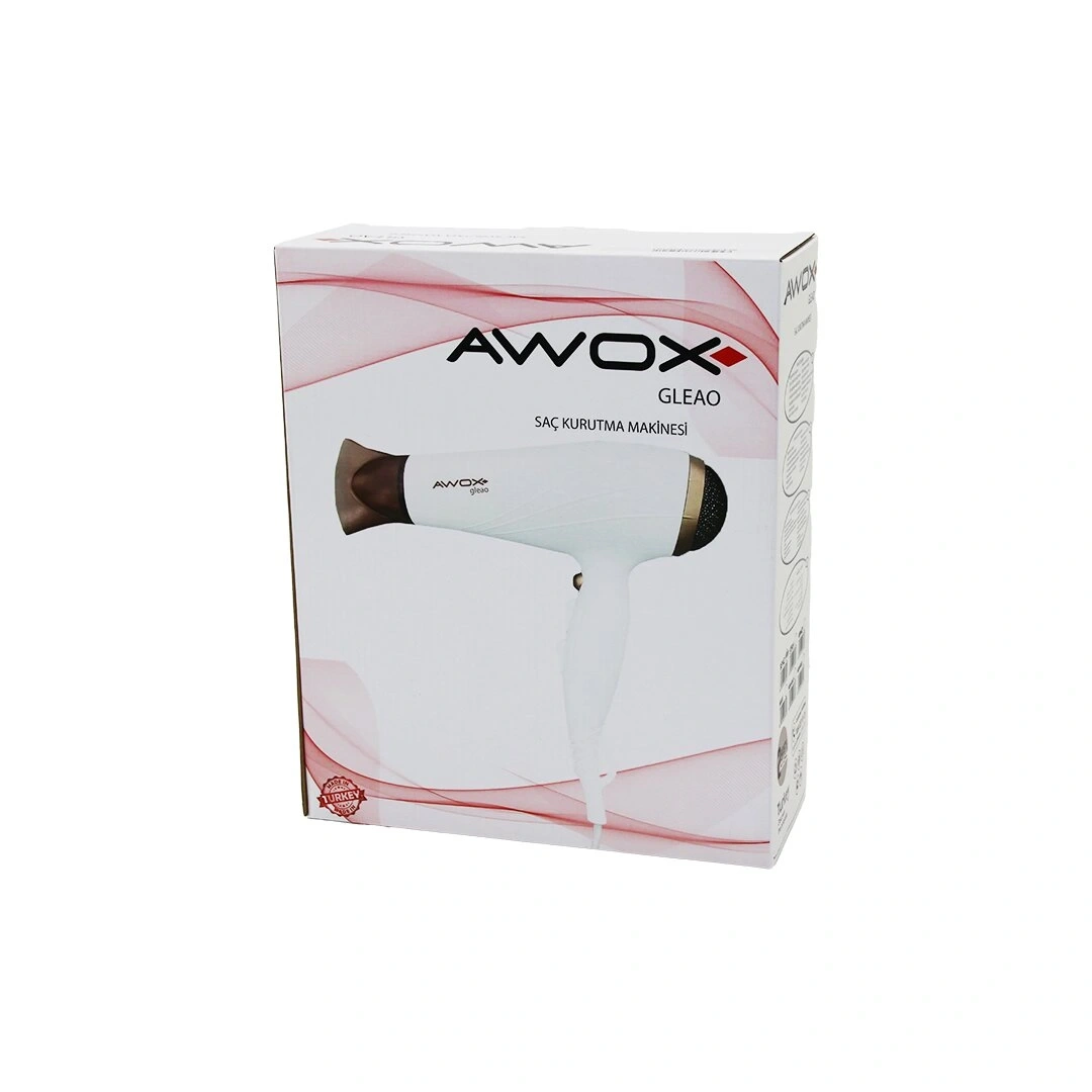 AWOX GLEAO ( BEYAZ ) SAÇ KURUTMA & FÖN MAKİNESİ ( SOĞUK ÜFLEME ) ( 2 KADEME FAN & 3 KADEME SICAKLIK ) ( 1700-2000W )*12