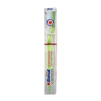BANAT-520011 COMPACT ( ORTA & MEDİUM ) DİŞ FIRÇASI ( ŞEFFAF PLASTİK KUTULU )*12X20