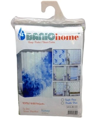 BANIO LÜX POLYESTER ( ÇİFT KANAT ) SU İTİCİ BANYO PERDESİ 90X200CM*35
