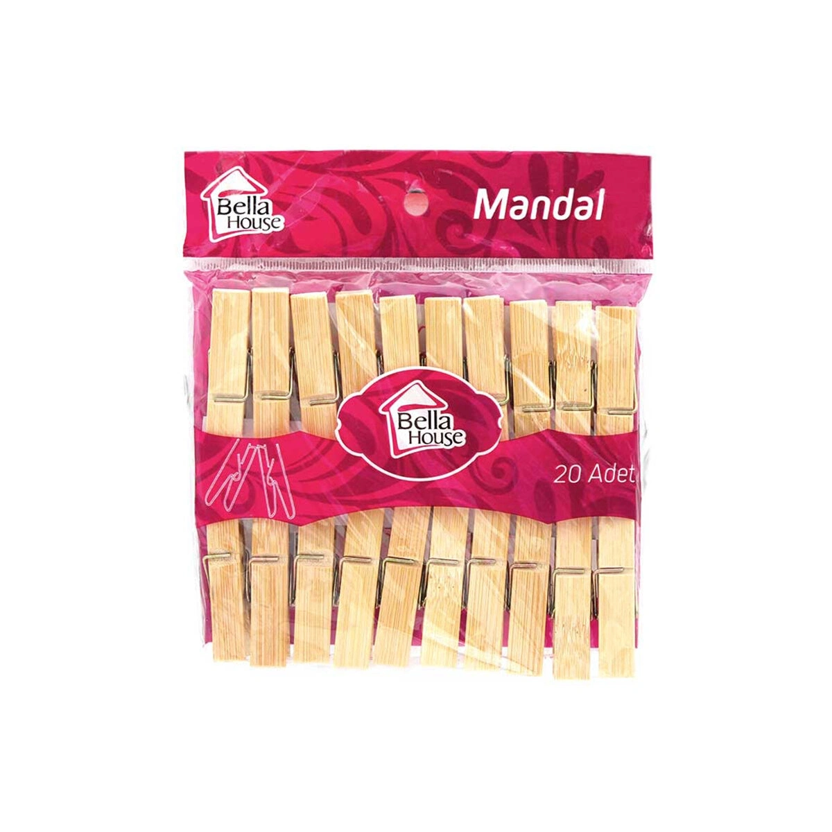 BELLA HOUSE K-1046 ( 20PCS ) AHŞAP BAMBU MANDAL*250