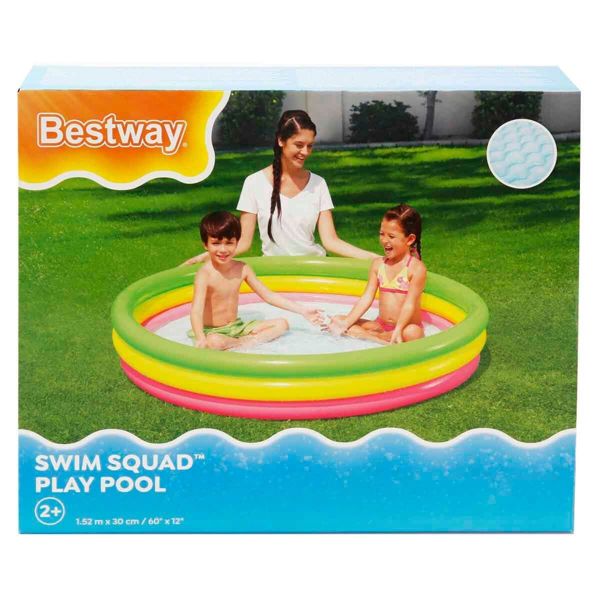 BESTWAY-51103 ( 3 HALKA ) ( 211LT ) YUVARLAK ÇOCUK ŞİŞME HAVUZ ( 1.52X30CM ) ( 2+YAŞ )*6=K