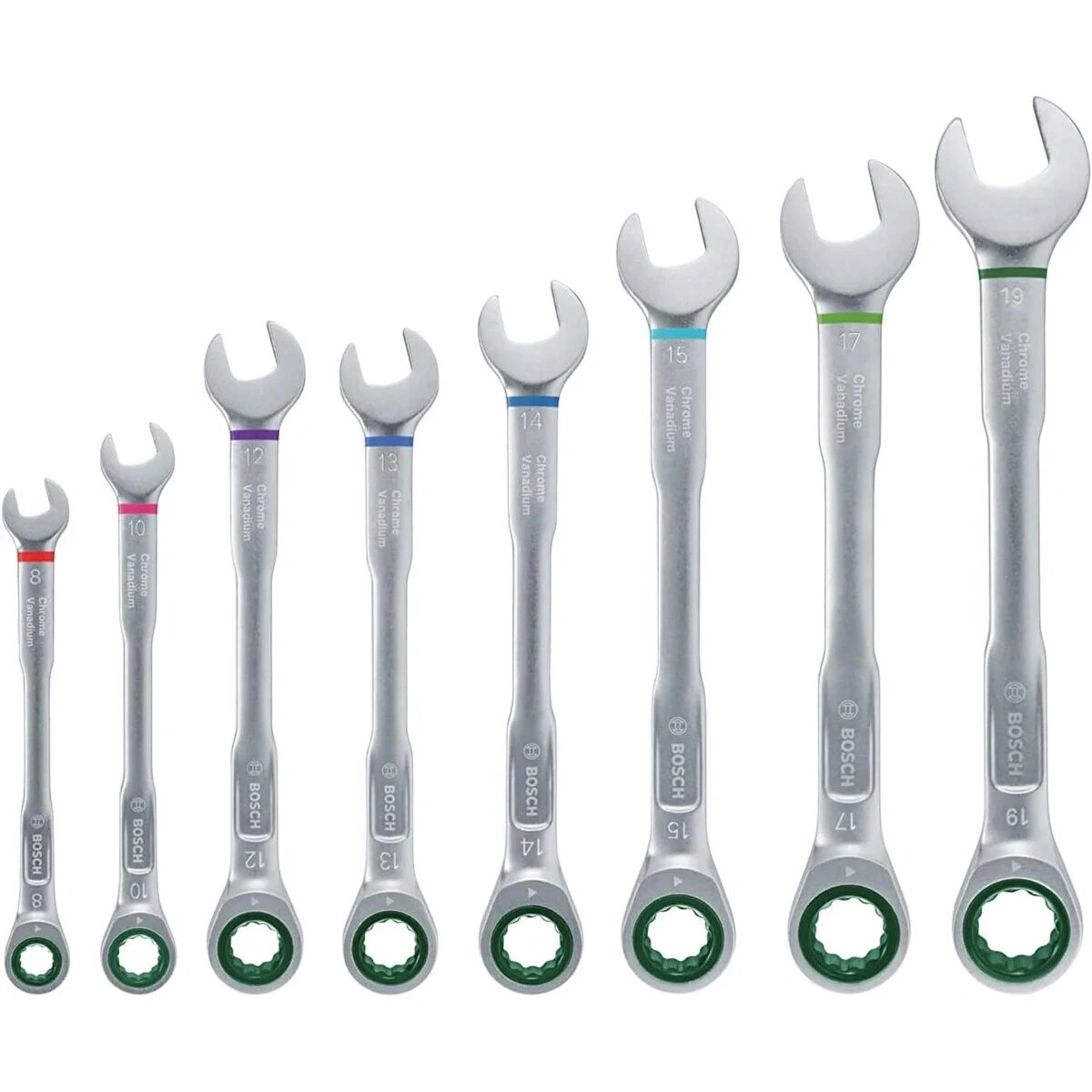 BOSCH-1 600 A02 7PS  ( 8PCS ) ( KOMBİNE ) ( 8-19MM ) ANAHTAR TAKIMI SET ( PLASTİK STAND & TAŞIMA APARATLI )*1
