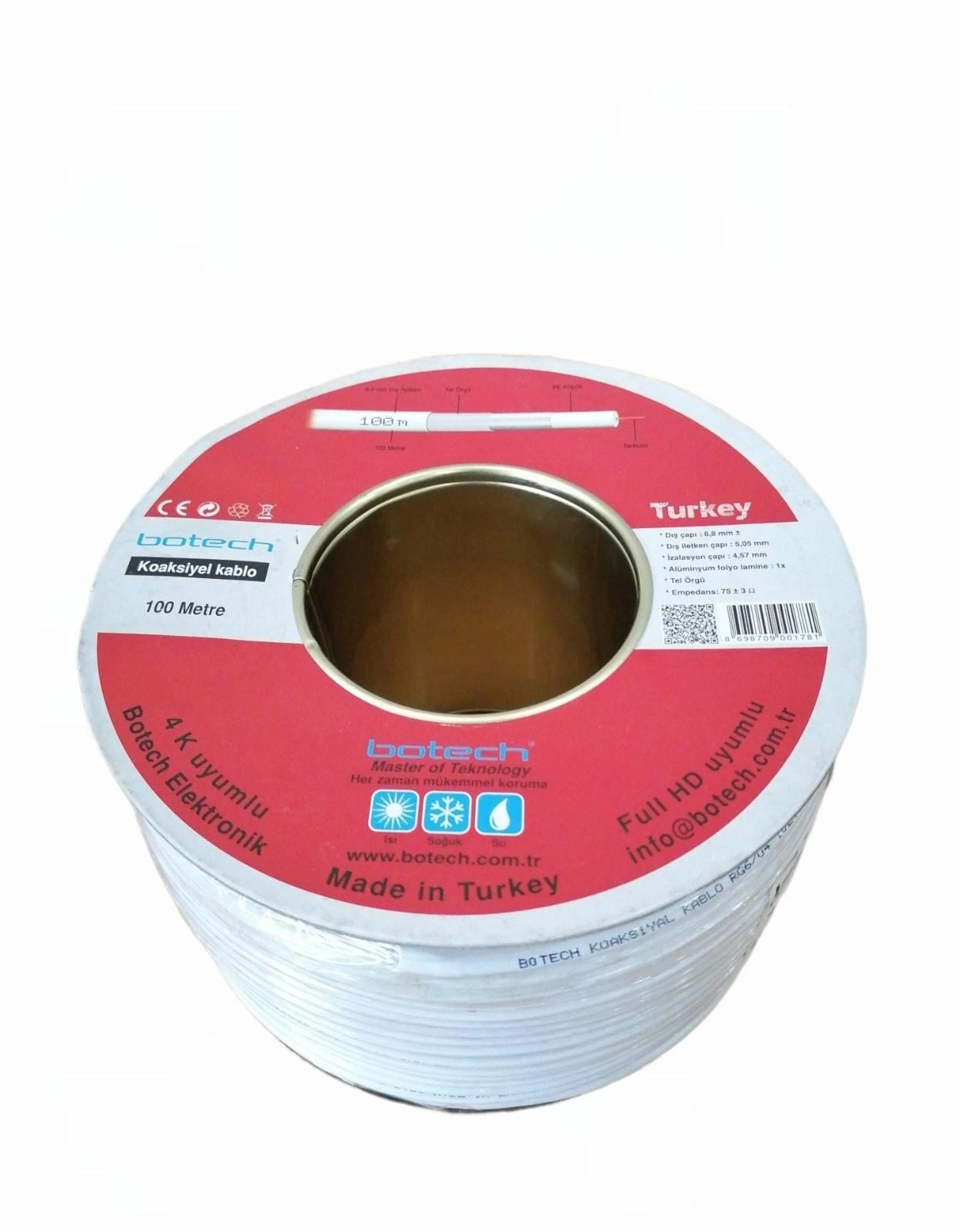 BOTECH ( 100MT ) UYDU ANTEN KABLOSU RG 6U*10