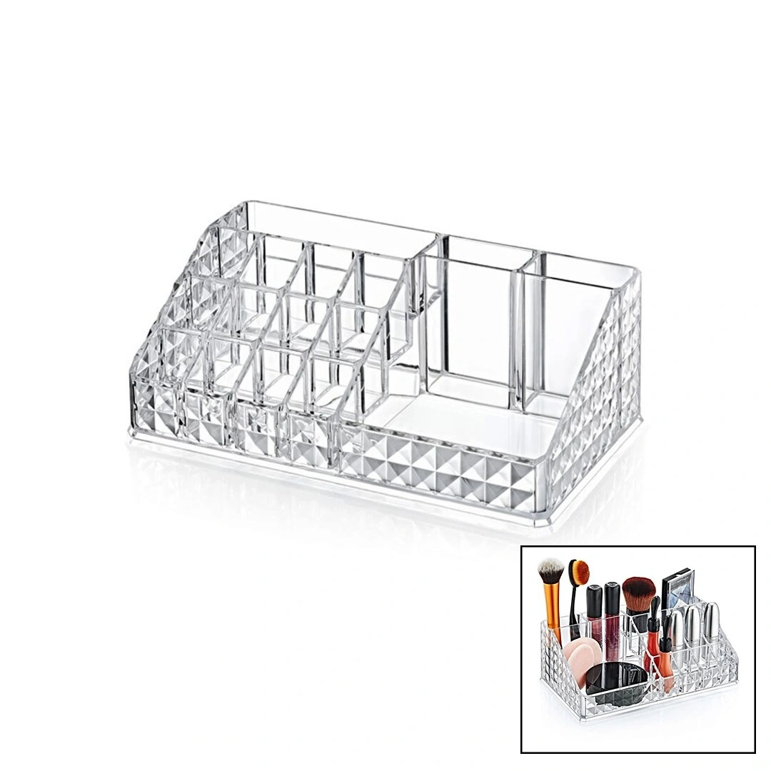 BLACKSTONE KRC-200-020 DİAMOND KLASİK MAKYAJ ORGANİZER (MİKA KRİSTAL PLS.)(16-BÖLME=12++2+1+1) (12.5X22X7.7CM)*24