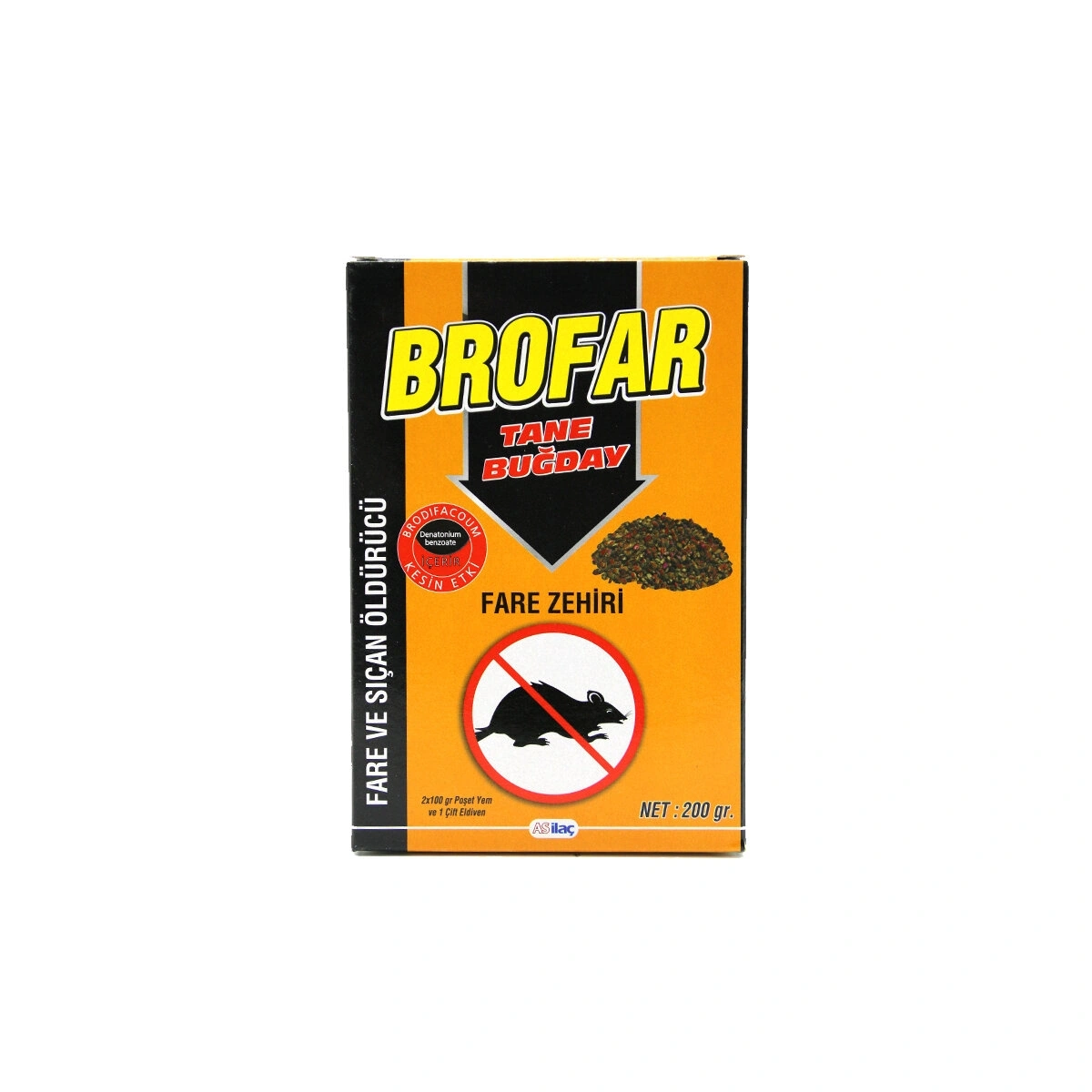 BROFAR ( TANE BUĞDAY ) FARE & SIÇAN ZEHİRİ & YEM 200GR*100