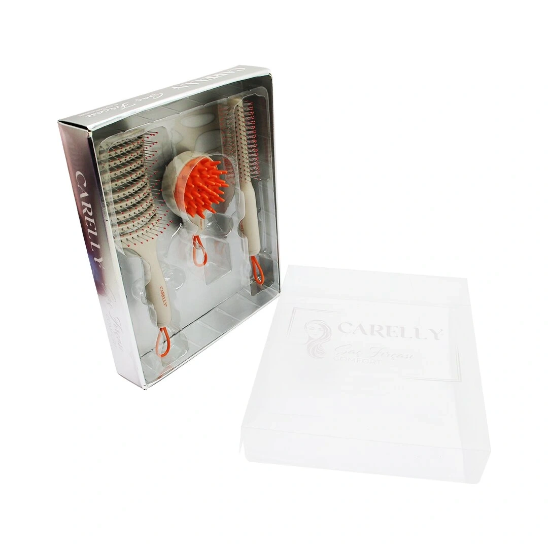 CARELLY CR-0641 ( COMFORT ) ( 3PCS ) SET SAÇ FIRÇASI & TARAK & MASAJ TARAĞI*24