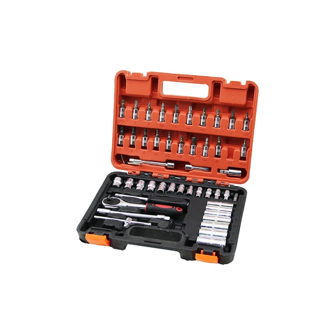 CR-V (53PCS) (1/4) DR. SOCKET & UÇ SETİ (LOKMA & SOKET & 6GEN ANAHTAR & BİTS UÇ - ADAPTÖR & CIRCIR KOLU) (PLASTİK ÇANTALI)*20