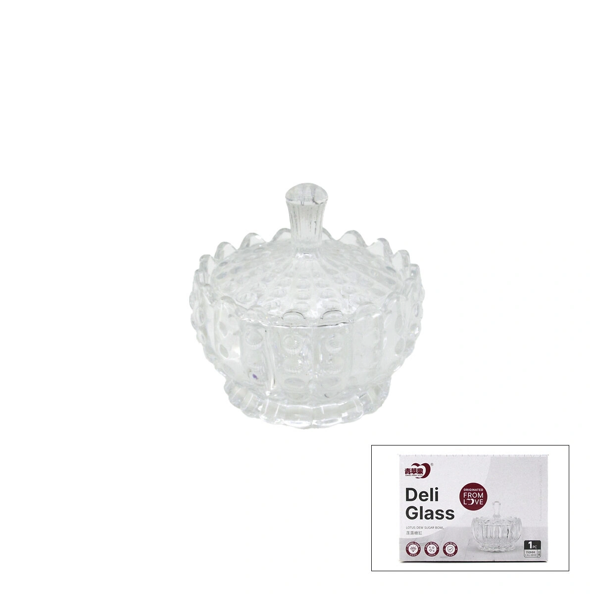 DELİ GLASS TG-1080A BÜYÜK CAM ŞEKERLİK*36