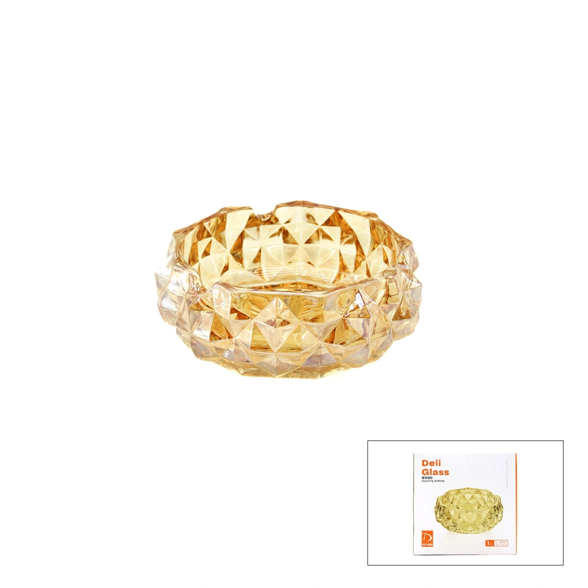 DELİ GLASS TYG-1208-2HA DIAMOND GOLD BÜYÜK CAM & YUVARLAK KÜLLÜK*24