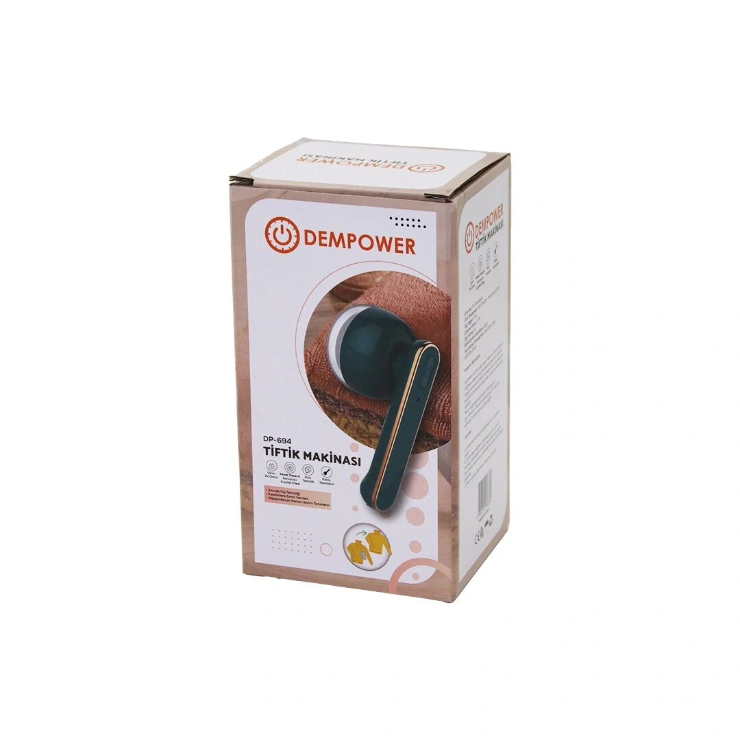 DEMPOWER DP-694 ( ŞARJLI ) ( GİYSİ TİFTİK & TÜY TOPLAMA ) TEMİZLEME MAKİNESİ ( YEDEK BIÇAKLI ) ( 6 BIÇAKLI PASLANMAZ ÇELİK ) 3W*60