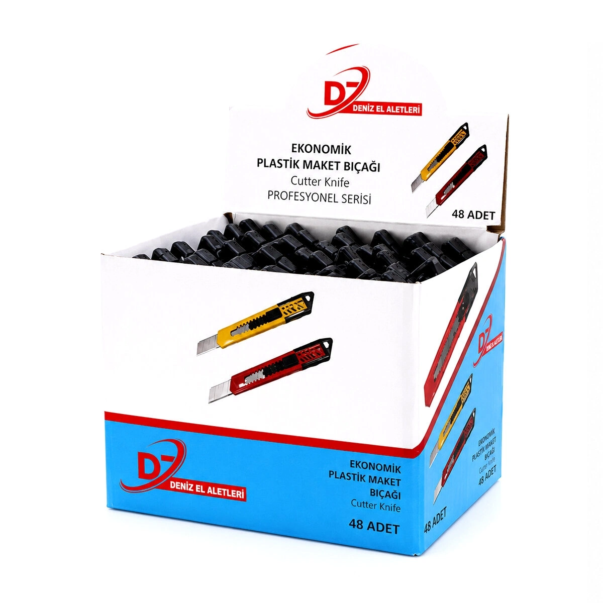 DENİZ EL ALETLERİ ( EKO ) PLASTİK FALÇATA MAKET BIÇAK SARI*48X12