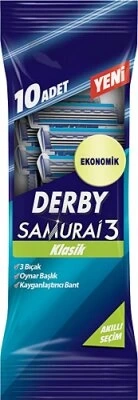 DERBY SAMURAİ 3 BIÇAK KLASİK 10PCS POŞETLİ*10X8
