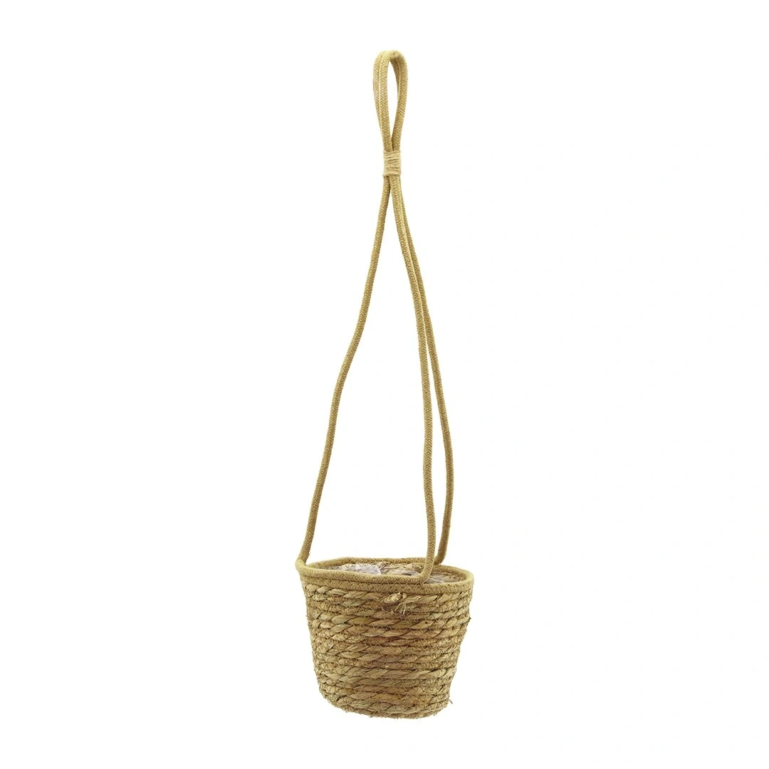 DMR HOME DMR-8559 ( İPLİ ASMALI ) ( HASIR SAKSI ) (Ç-TABAN:11.5CM--AĞIZ:16CM & Y: 13CM) ( ASMA İPİ: 48CM )*20