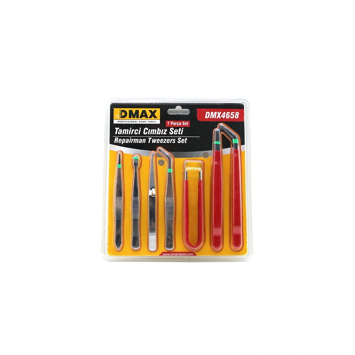 DMX-4658 ( 7PCS ) PROFESYONEL 1888 ( TEKNİK ) CIMBIZ SETİ*144