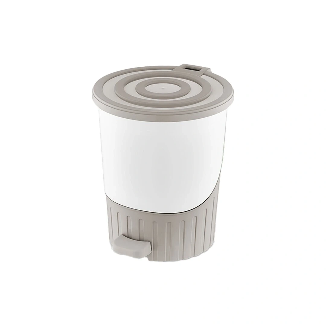 DÜNYA-01070-407 ( KUM BEJİ ) PASTEL- ( LÜX ) ( 14LT ) ( PEDALLI ) ÇÖP KOVASI PLASTİK ( 315X285X335MM )*6=K