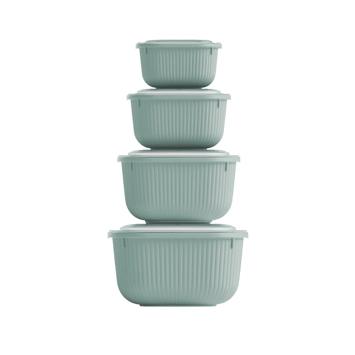 DÜNYA-30910-999 ( KARE ) ( 4PCS= 600-1100-1800-3000ML ) SIZDIRMAZ SAKLAMA KABI & KUTUSU SET (RENKLİ & ŞEFFAF PLS.KAP)*12=K