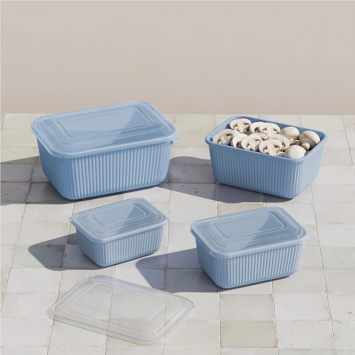 DÜNYA-30950-999 ( DİKDÖRTGEN ) ( 3PCS= 600-1100-1800-3000ML ) SIZDIRMAZ SAKLAMA KABI & KUTUSU SET (RENKLİ & ŞEFFAF PLS.KAP)*12=K