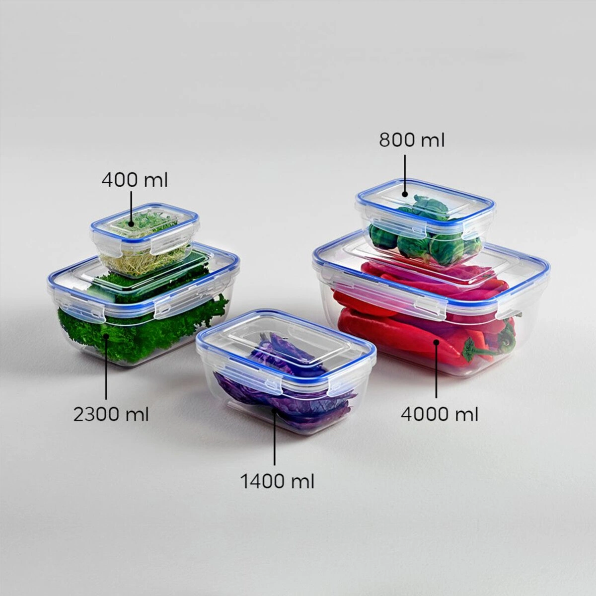 DÜNYA DP-30113-102 ( 1400ML & DİKDÖRTGEN ) ( ŞEFFAF & BEYAZ ) SAKLAMA KABI ( CONTALI & SIZDIRMAZ )*12=K