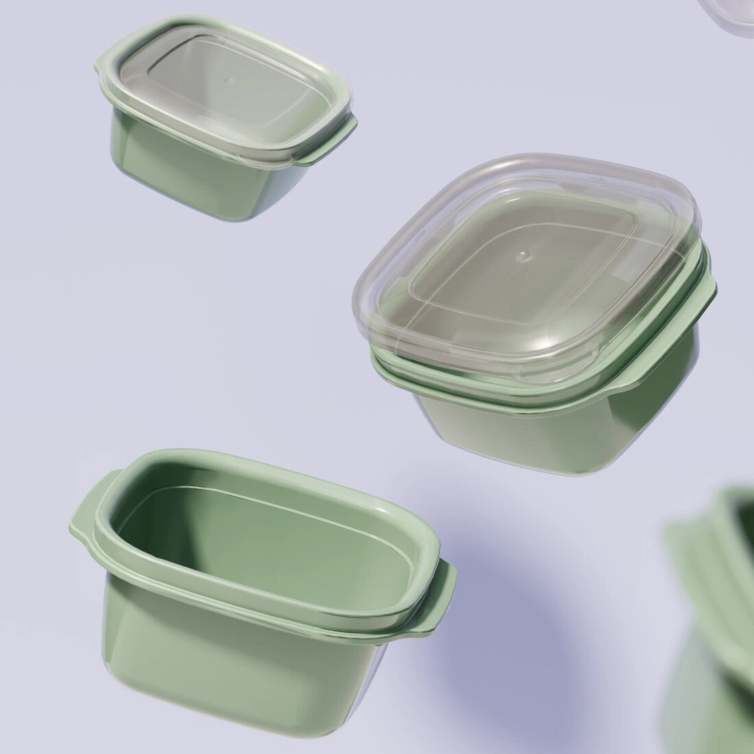 DÜNYA DP-31272-999 ( KARE ) ( 3PCS = 1000ML ) EASY KEEP SAKLAMA KABI ( RENKLİ PLASTİK & ŞEFFAF KAPAK )*12=K