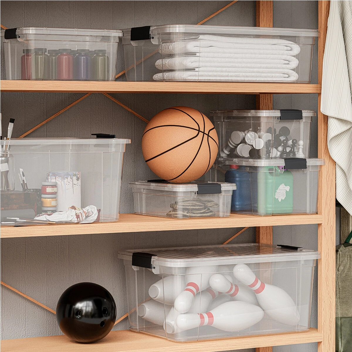 DÜNYA DP-33102-102 ( 2.2LT ) ( ŞEFFAF ) ÇOK AMAÇLI SAKLAMA KUTUSU & ORGANİZER ( KİLİTLİ KAPAK ) ( 248X170X80MM )*24=K