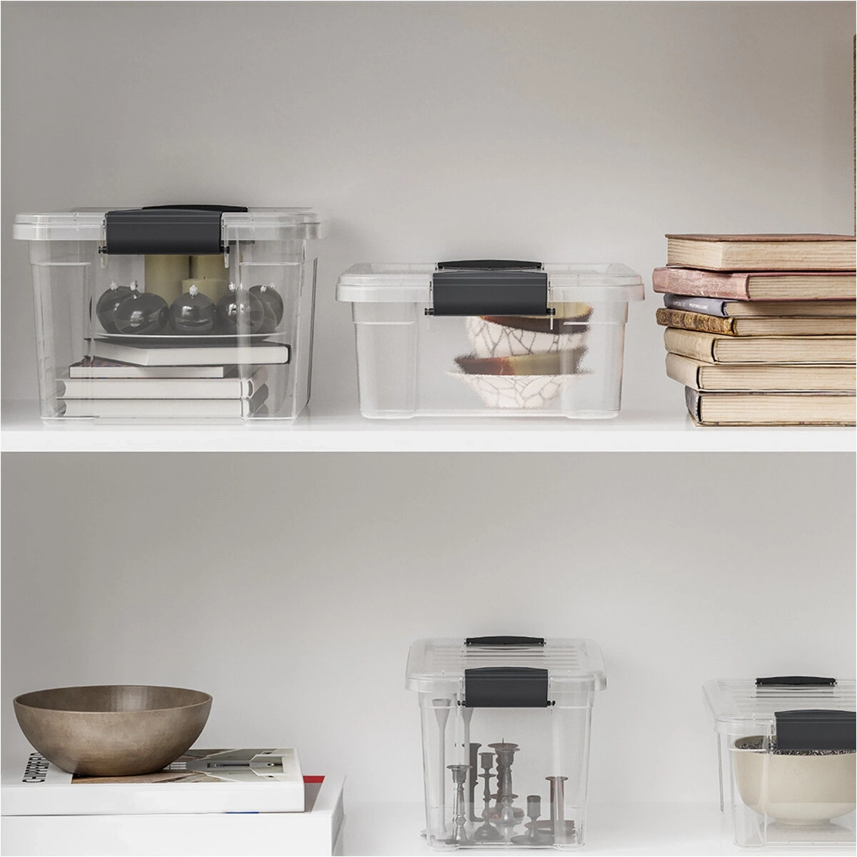 DÜNYA DP-33111-102 ( 1.75LT ) ( ŞEFFAF ) ÇOK AMAÇLI SAKLAMA KUTUSU & ORGANİZER ( KİLİTLİ KAPAK ) ( 140X204X97MM )*24=K